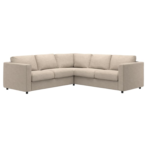VIMLE Ecksofa, beige. Modernes Design mit weichen Kissen, ideal zum gemütlichen Faulenzen.
