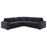 VIMLE graues Ecksofa, moderner, weicher Stoff.