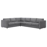 VIMLE L-förmiges graues Sofa