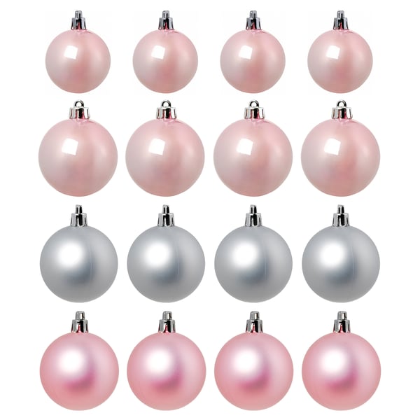 VINTERFINT Baumschmuck 20-tlg., rosa/silberfarben