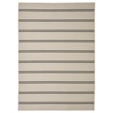 Teppich VIRKLUND in Beige mit grauen Streifen, Rechteck, Innen-/Außenbereich.
