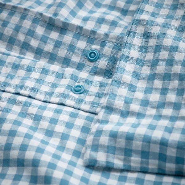 WEYMOUTHTALL Bettwäsche-Set, 2-teilig, blau weiß/Karo, 150x200/50x60 cm