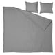 Grey ÄNGSLILJA bedding set: duvet & 2 pillows, soft washed cotton.