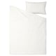 White ÄNGSLILJA cotton duvet & pillow set, soft washed finish, cosy.