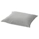 Option: A light gray, square-shaped pillowcase made of cotton. It has an envelope closure at one end.