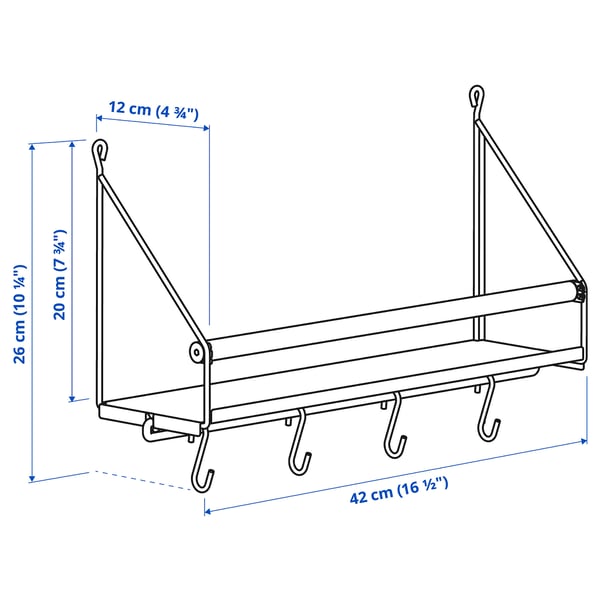 Illustration with measurements for the product: ÅKERBRUK.