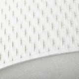 Close-up of ALÄNG lamps textured, pleated white shade, showing intricate design and quality craftsmanship.