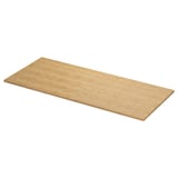 An ÅLSKEN bamboo countertop in natural color, rectangular shape, and smooth design.