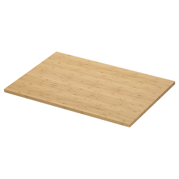 ÅLSKEN wooden countertop. Light beige, rectangular, smooth surface. Natural bamboo grain.