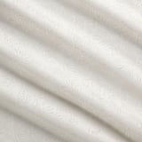 Soft, white curtain with subtle leaf pattern, premium recycled polyester.