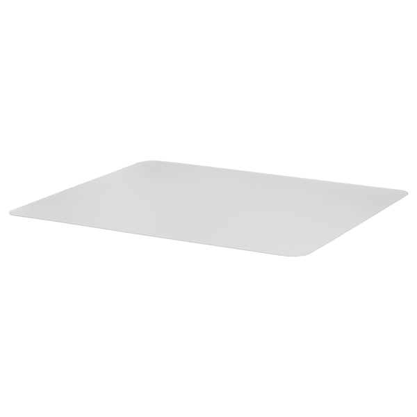 ANNÅSEN, white flat rectangular plastic tray. Modern minimalist design, smooth surface.
