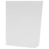 White plastic product, smooth edges.