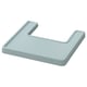 Light blue plastic tray, rectangular with two scooped sides, designed for easy handling and serving.