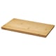 Option: APTITLIG: light brown bamboo cutting board with smooth edges.