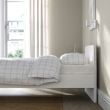 ASKVOLL Bed frame, white/Leirsund, 90x200 cm