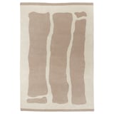 AXHAVREN rug, beige & white, rectangular, abstract design, hand-knotted wool.