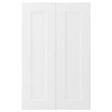 White AXSTAD cabinet doors, featuring a smooth, modern design with a rectangular inset panel.