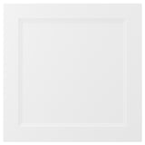 AXSTAD kitchen door, white, square, inset panel, matt surface, plastic foil.