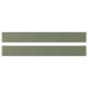 Two green kitchen cabinet fronts. Matte finish with inset panel design. Rectangle shape.