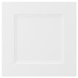 AXSTAD white kitchen drawer, matte finish, fiberboard, melamine back, plastic front.