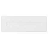 AXSTAD: white, matt, fibreboard kitchen drawer front with soft lines.