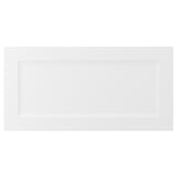 AXSTAD drawer front: white, matte, soft lines, inset panel design.
