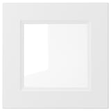 AXSTAD white cabinet door with soft lines, inset panel, matt surface.