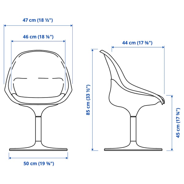 Illustration with measurements for the product: BALTSAR.