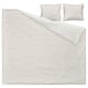 BANDKNIPPE Duvet cover and 2 pillowcases, white/beige, 240x220/50x60 cm