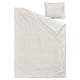 BANDKNIPPE Duvet cover and pillowcase, white/beige, 150x200/50x60 cm