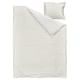 BANDKNIPPE Duvet cover and pillowcase, white/green, 150x200/50x60 cm