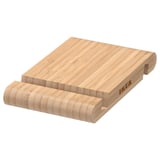 Ikea BERGENES: light bamboo holder for phones/tablets, rod design, natural color.