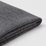 Folded grey fabric close-up, textured, thick, quality material.