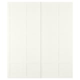 BERGSBO white sliding door, fiberboard & foil, modern square design, space-saving.