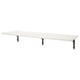 Option: White wall shelf with black brackets, rectangular, simple design.