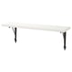 BERGSHULT white wall shelf, rectangular, supported by black metal brackets.