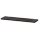 Black BESTÅ shelf; minimalist, rectangular, simple design; flat surface; wooden material.