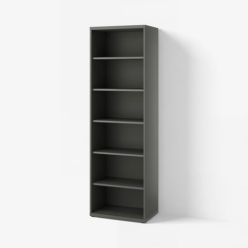 BESTÅ Shelving unit, with 5 shelves/dark grey, 60x40x193 cm