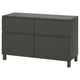 Option: Dark grey BESTÅ dresser, modern design with 4 drawers & clean lines.