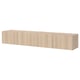 BESTÅ TV bench with doors, white stained oak effect/Lappviken white stained oak effect, 240x42x38 cm