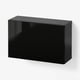 BESTÅ Wall-mounted cabinet combination, black-brown/Selsviken high-gloss/black, 60x22x38 cm