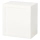 White BESTÅ storage unit, sleek and square, minimalist design.