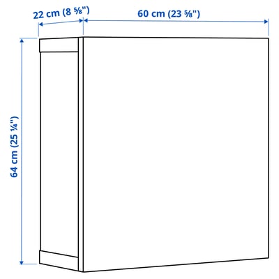White BESTÅ storage unit, rectangular with one door, sleek and modern design for home organization.