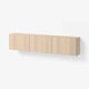 BESTÅ Wall-mounted cabinet combination, white stained oak effect/Lappviken white stained oak effect, 180x22x38 cm