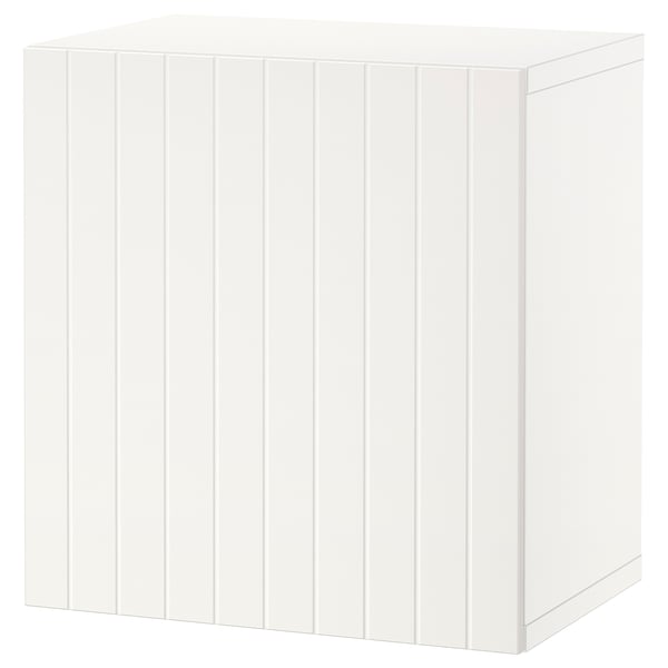 White BESTÅ storage unit, rectangular, simple design.