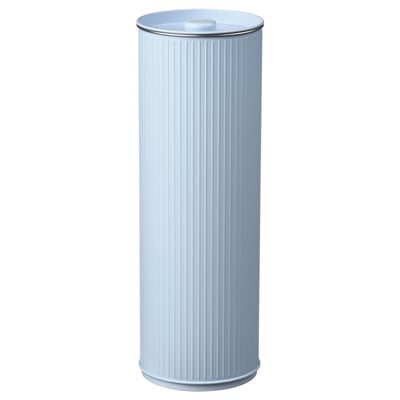 White BETTHAJ container, ribbed, tin-plated steel, clear lacquer, tight-fitting lid.