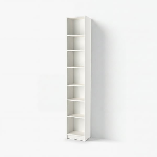 BILLY Bookcase with height extension unit, white, 40x39x237 cm