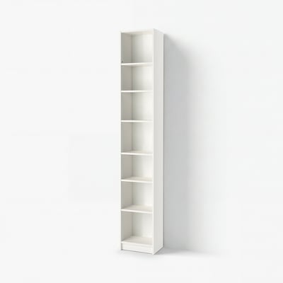 BILLY Bookcase with height extension unit, white, 40x39x237 cm