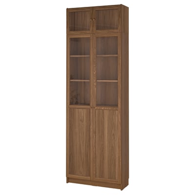 BILLY / OXBERG Bookcase with glass doors