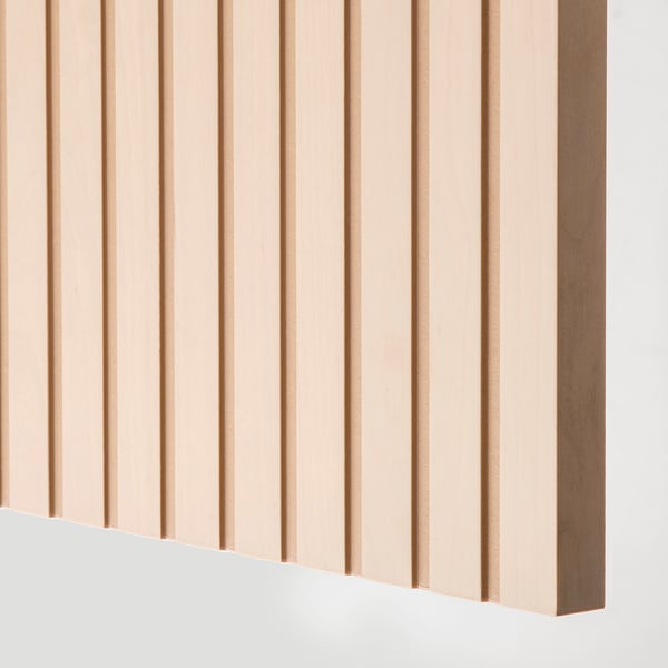 Modern wooden drawer unit with sleek birch veneer finish, showcasing quality craftsmanship.
